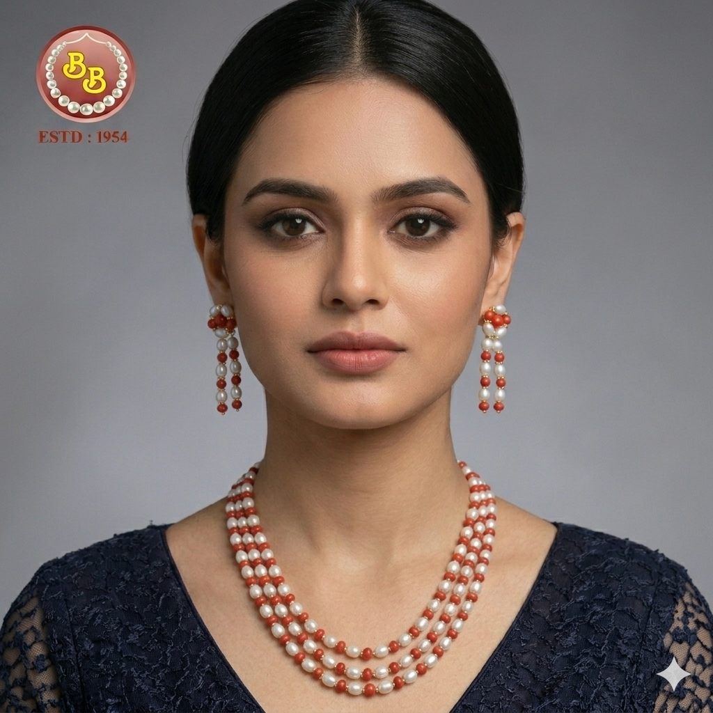 Pearls And Coral Set SBP-PS025 1 Gemini Generated Image smbnsmbnsmb
