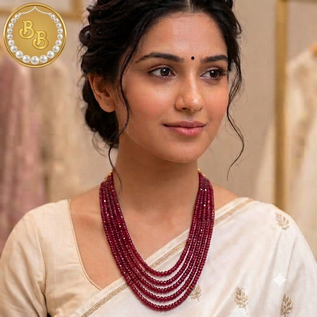 Ruby Five Line Mala 1 Ruby Five Line Mala