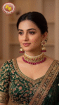 Real Pearls With Ruby Color Stone Jadavi Lacha