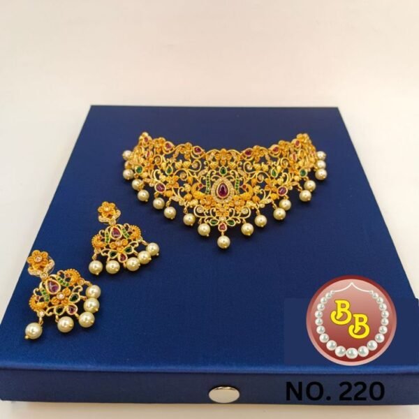 One Grma Stone Polki Choker