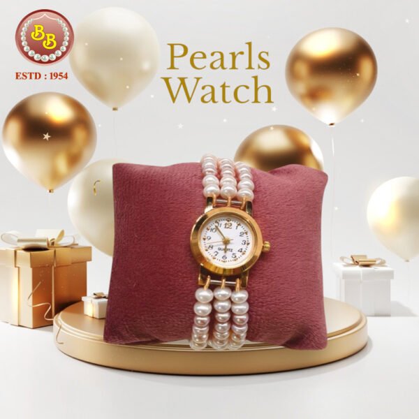 Three Lines Multi Color Pearls Watch