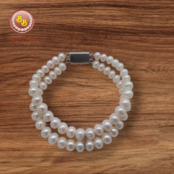 Two Lines Best Pearls Bracelet