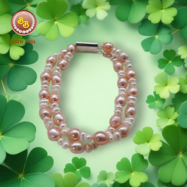 Beautifully Arranged Two Type Of Pearls Bracelet