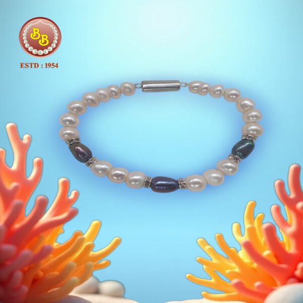 Two Colors Beautiful Pearls Bracelet