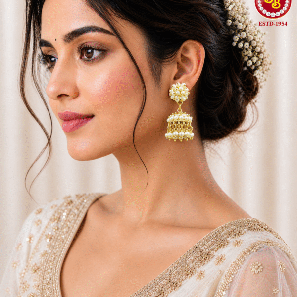 Pearls Jhumka