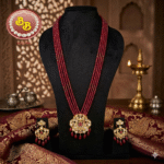 Nizami Pendant With Ruby Color Beads