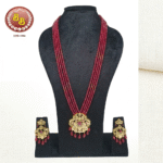 Nizami Pendant With Ruby Color Beads