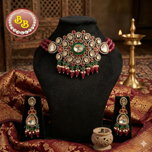 Elegant Choker With Kundan And Beads