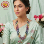 Four Lines Beautifully Arranged Rainbow Color Real Stones Mala
