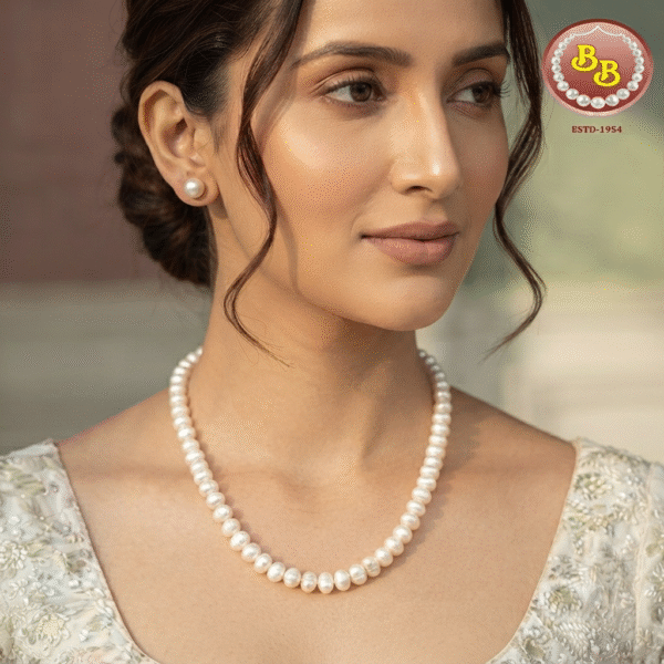 Simple 2 Lines Black Pearls Set