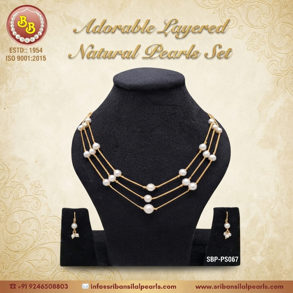 Adorable Layered Natural Pearls Set 1 Adorable Layered Natural Pearls Set