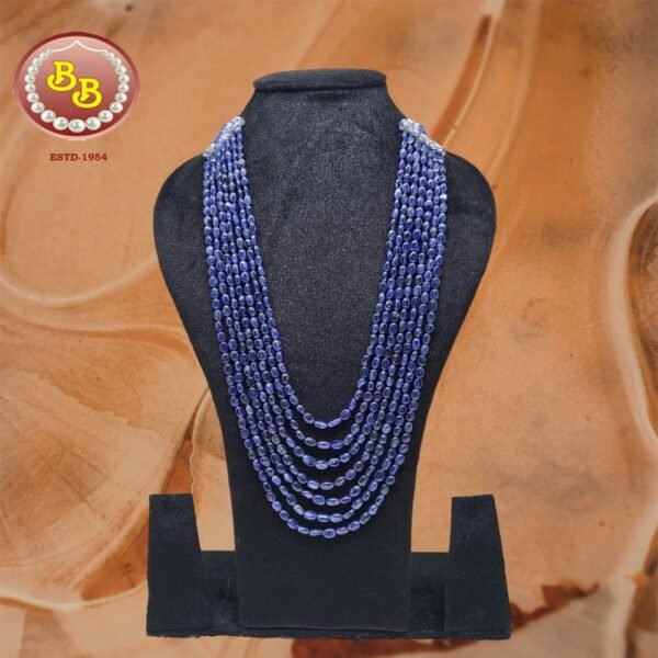 Seven Lines Natural Blue Sapphire Mala