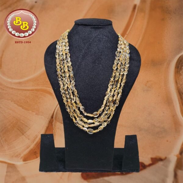 Four Lines Beautiful Natural Golden Topaz Mala