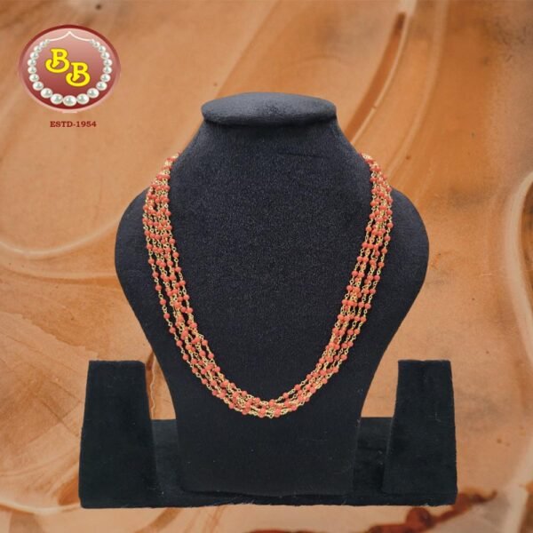 Beautiful Coral Six Lines Tar Mala