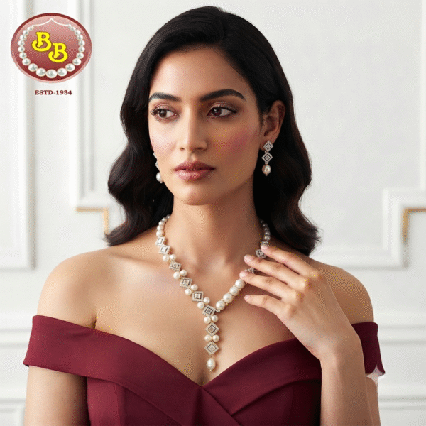 Adorable Designer Natural Pearls & Stones Set