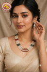 Natural Pearls With Colorful Crystal Set