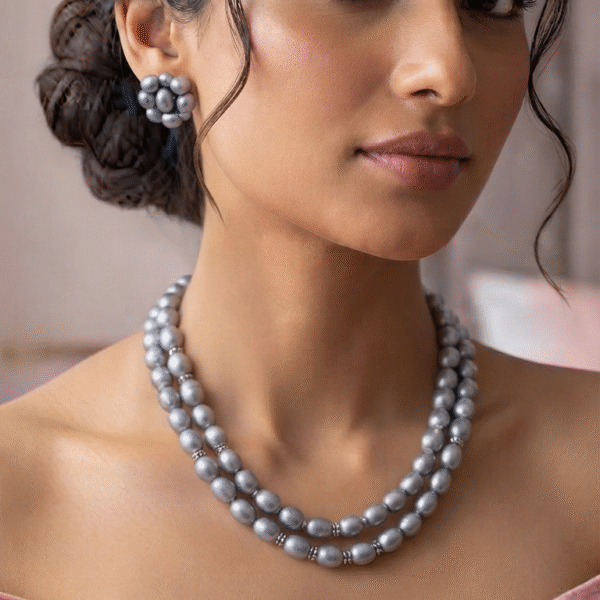 Two Lines Elegant Pearls Set