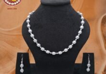 Grey pearl mala with small and big pearls – Sri Bansilal Pearls