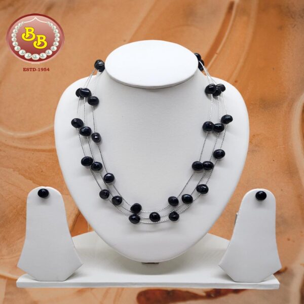 Western Style Black Pearls Mala