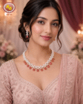 Beautiful Combination Of Drop & Pearls