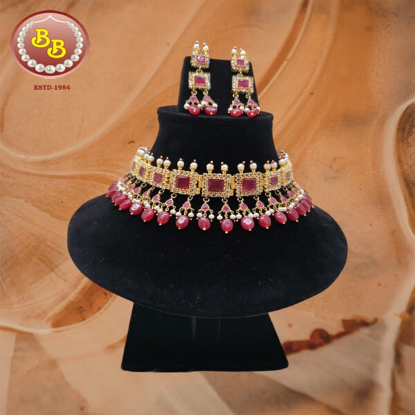 Polki & Ruby Color Stone Choker