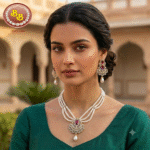 Butterfly Design Pearls Necklace With Beautiful Pendant Set