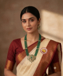 Emerald Color Beads With Beautiful Pendant Rani Haar