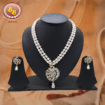 Pearls Mala And CZ Pendant Set