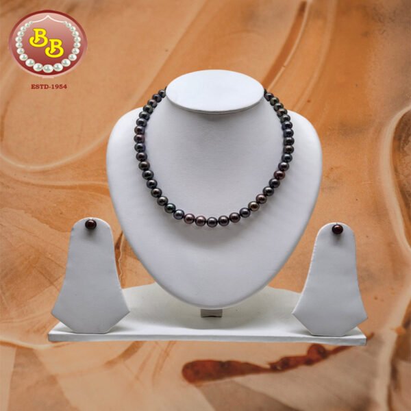 Dazzling Black Color Pearls Set