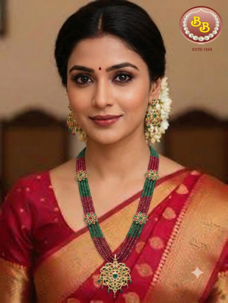 Beautiful Nizami Pendant Set With Two Color OF Beads