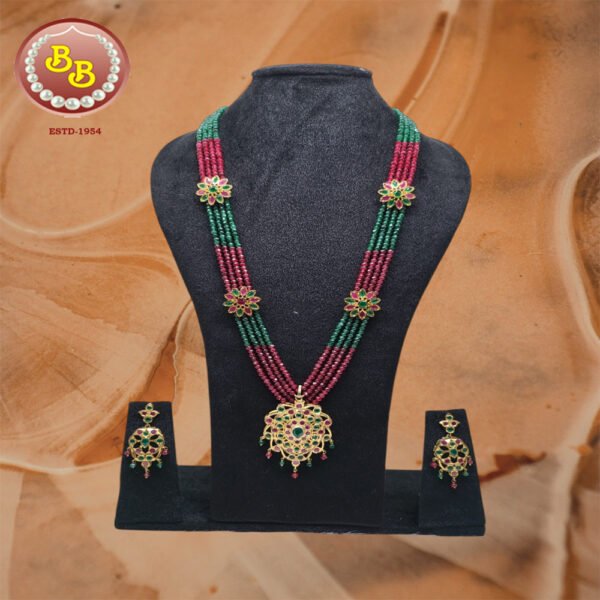 Beautiful Nizami Pendant Set With Two Color OF Beads
