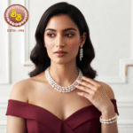 3line Pearls set with Bangle