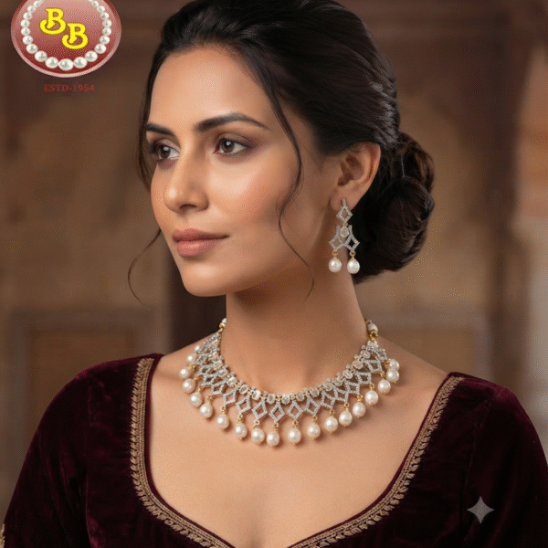 Elegant Real Pearl Hanging Earrings – Classic Drop Design for Women
