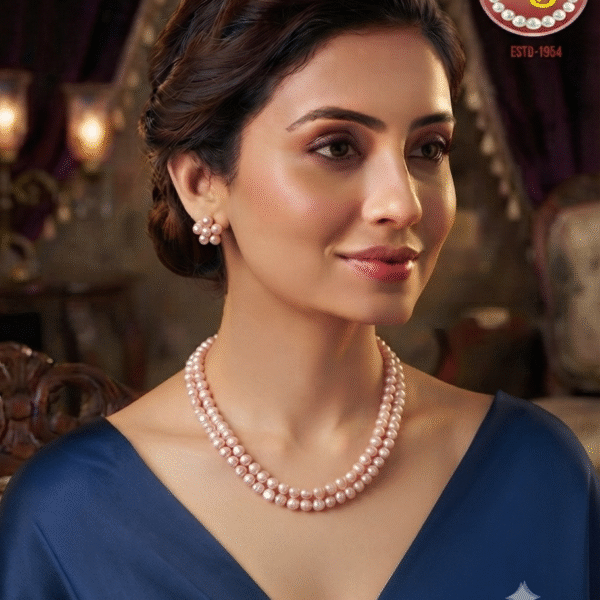 2‑Lines Natural Pearls Set