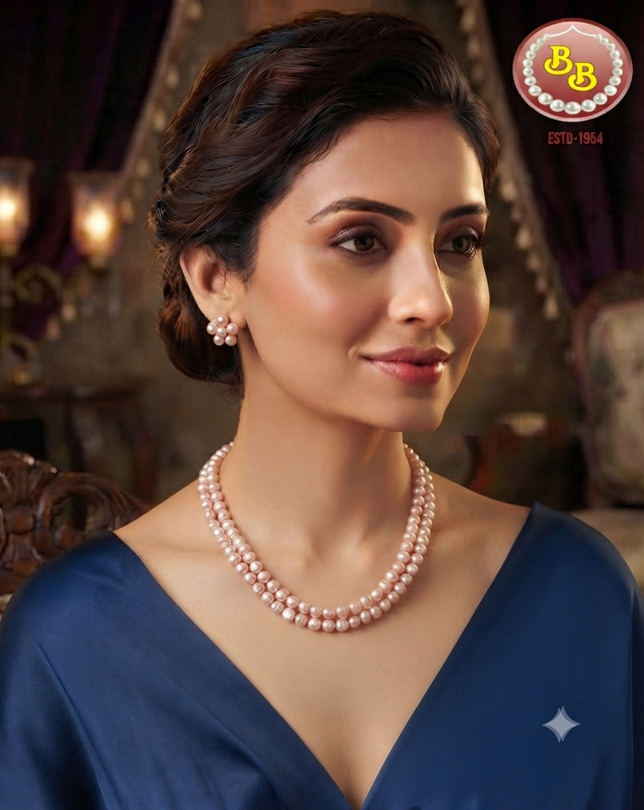 2‑Lines Natural Pearls Set 1 2‑Lines Natural Pearls Set