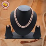 Two‑strand natural freshwater pearl necklace by Sri Bansilal, 4–5 mm pearls
