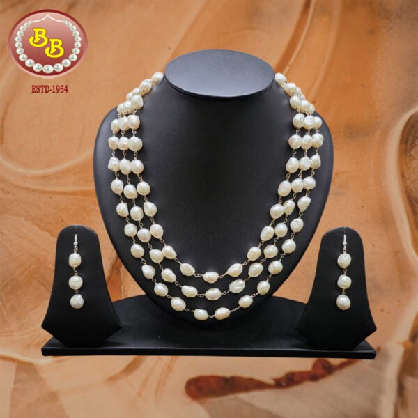 Beautiful 3 Lines Tar Pearls Set