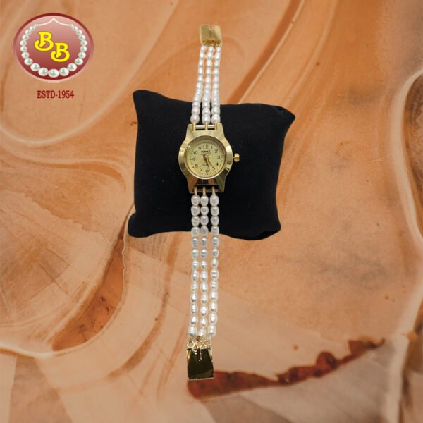 3 Lines Natural Pearls Watch