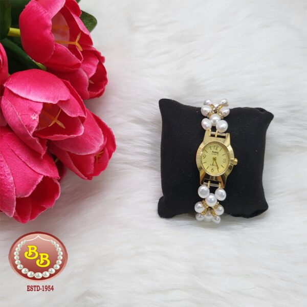Zig Zag Design Pearls Watch