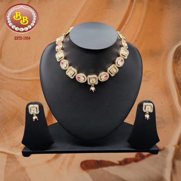 Adorable Moissanite And Mother of Pearls Necklace Set