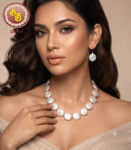 Coin Shape Pearls With Carving Golden Ball Set