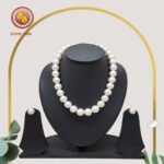 “Luxury 8 mm Pearl Necklace & 14 kt Gold Stud Set – Sribansilal”