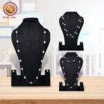 "Designer pearl jewelry set 4 featuring artistic asymmetrical arrangements with mixed pearl shapes in contemporary innovative design"