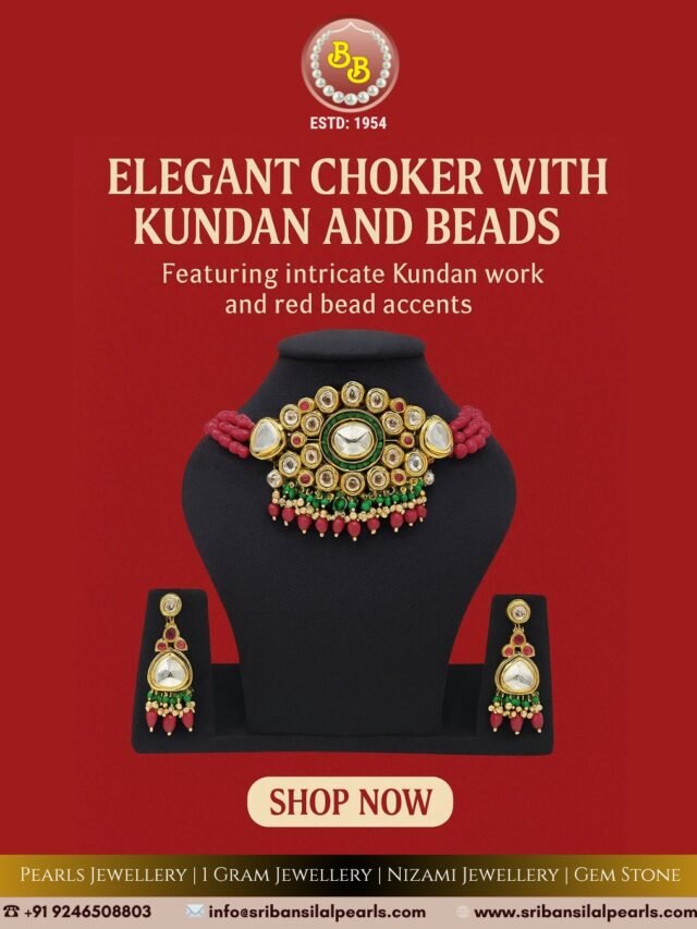 Elegant Choker with Kundan and Beads – The Statement Piece You Need This Festive Season!