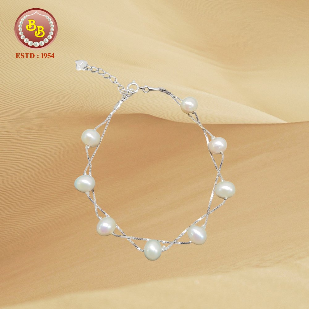 pearls silver bracelet 3 1 1