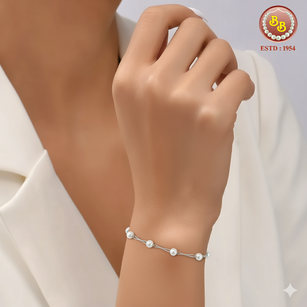 pearls silver bracelet 1 A