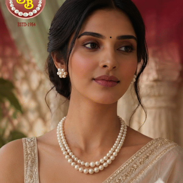 2line Round Gradation Pearls set