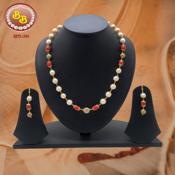 Pearls & Coral Taar Mala 3 Pearls & Coral Taar Mala