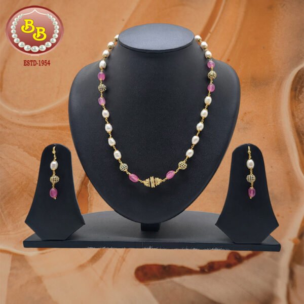Amethyst Stones & Pearls Taar Mala