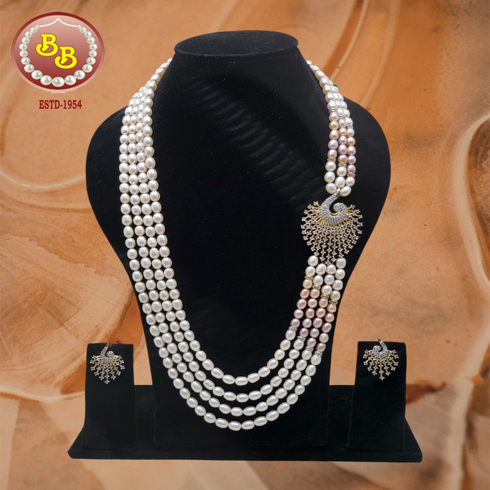 Peacock Broach Pearls Set 3 SBP PSS